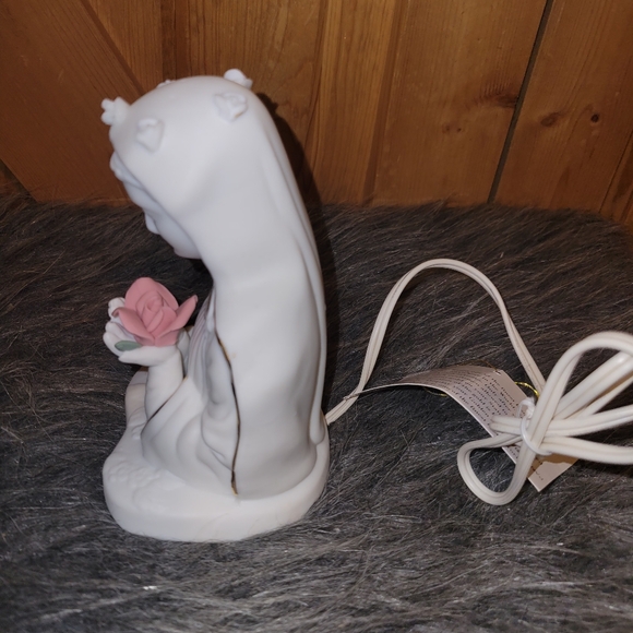 Vintage The Virgin Mary Bisque Porcelain Night Lamp - Picture 4 of 11